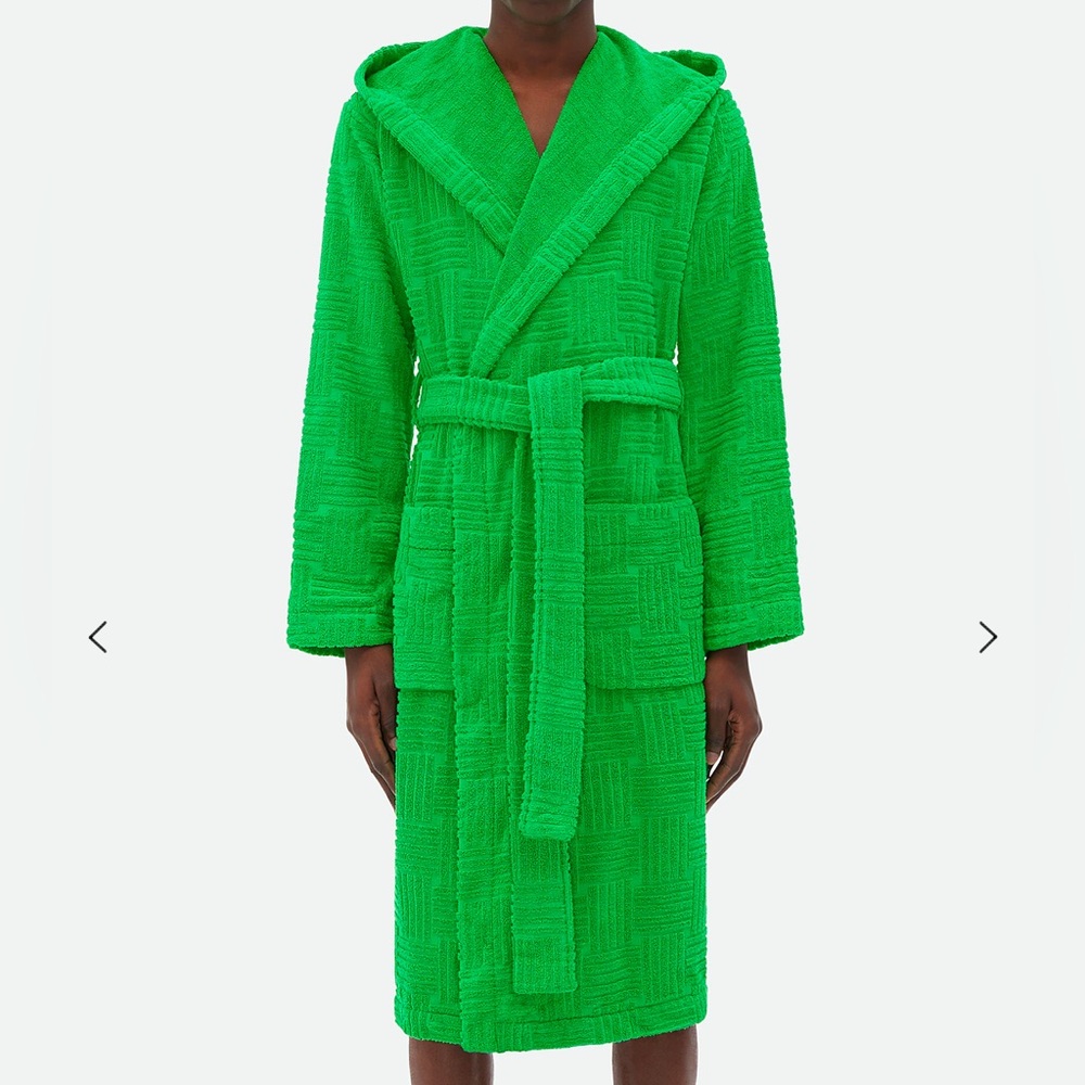 Bottega Intreccio Pattern BathRobe